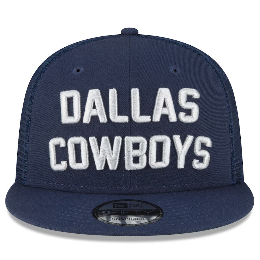 NEW ERA EXCLUSIVE 9FIFTY NAVY DALLAS COWBOYS SCRIPT LOGO SNAPBACK