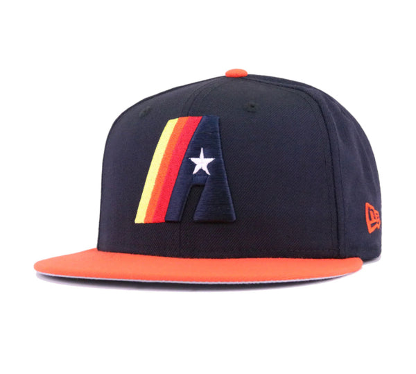 New Era 59Fifty Houston Astros 50th Anniversary Golden Goal Dynamo Orange 7  1/8