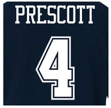 Dallas Cowboys Dak Prescott #4 Navy NIKE T-Shirt