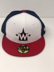 Wasington Nationals New Era authentic collection Alternative On-Field 59Fifty Fitted hat- white, red, blue