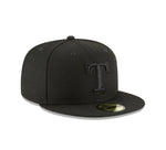 Texas Rangers Basic New Era 59FIFTY Fitted Hat - Black
