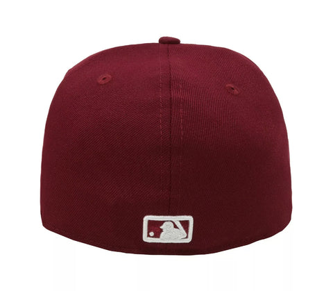 Los Angeles Dodgers Fitted New Era 59Fifty White Logo Cap Hat Burgundy –  THE 4TH QUARTER