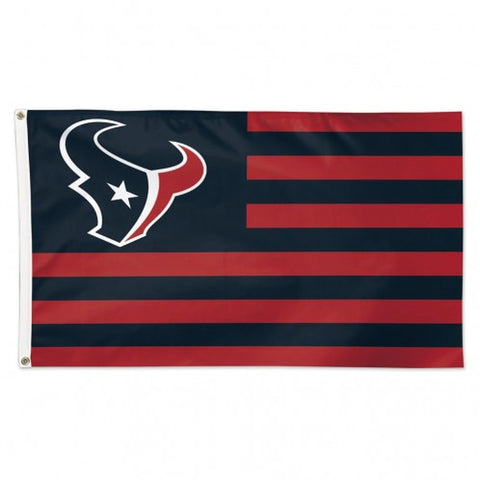 Houston Texans NFL 3x5 American stripes deluxe flag
